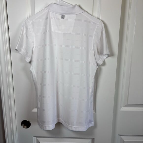 Antigua Golf Polo Womens Striped Desert Dry Short Sleeve Size M NWT - Picture 3 of 13